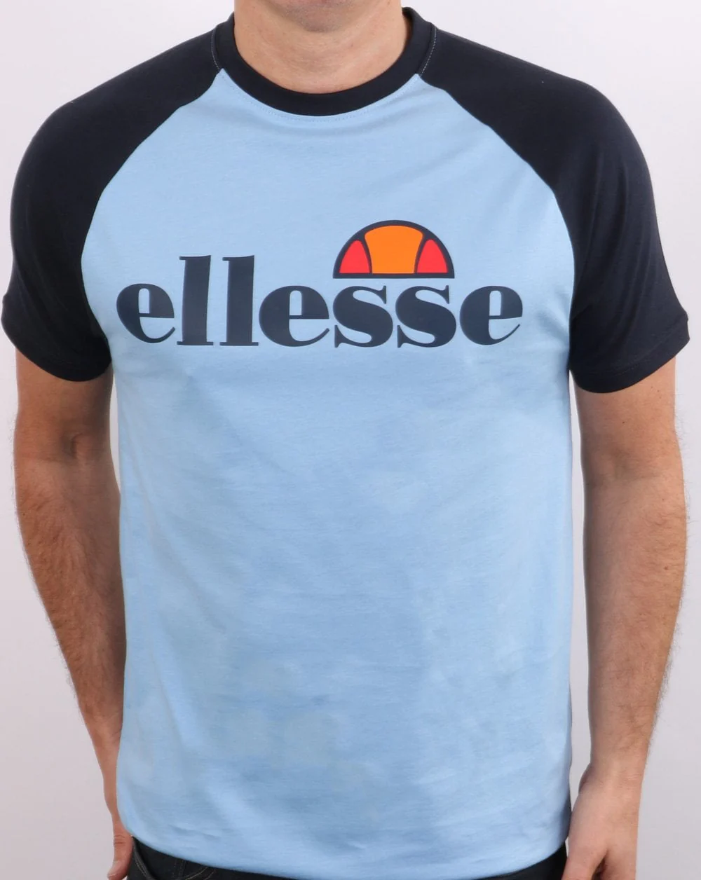Ellesse Logo T Shirt Sky Blue/navy - Image 3