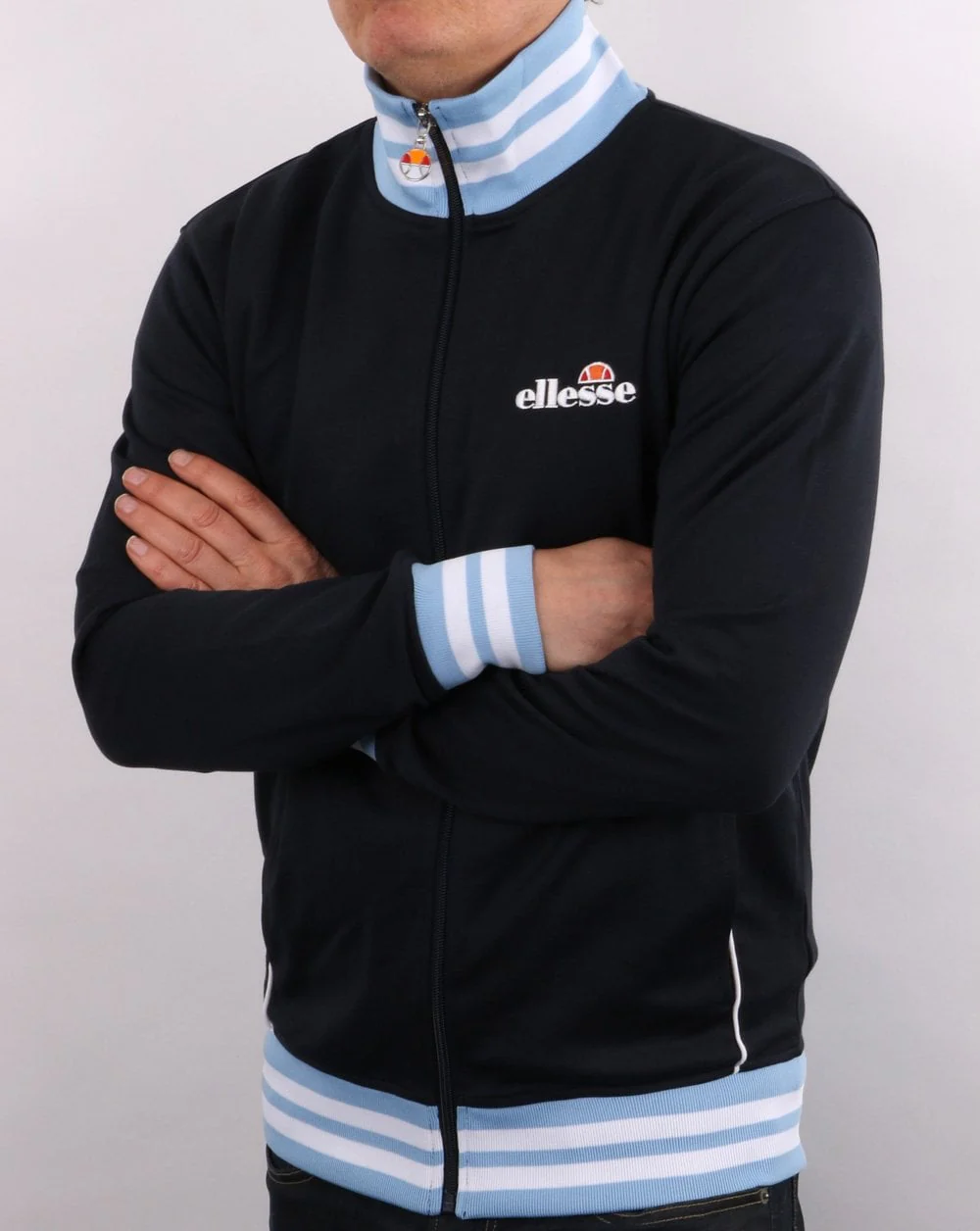 Ellesse Milano Track Top Navy / Sky - Image 4