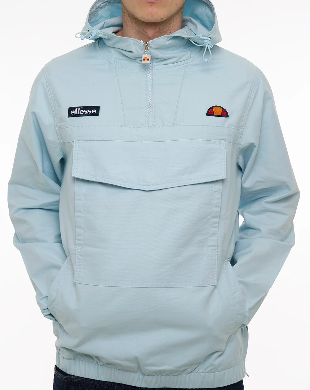 Ellesse Mont Canvas Overhead Jacket Light Blue - Image 3