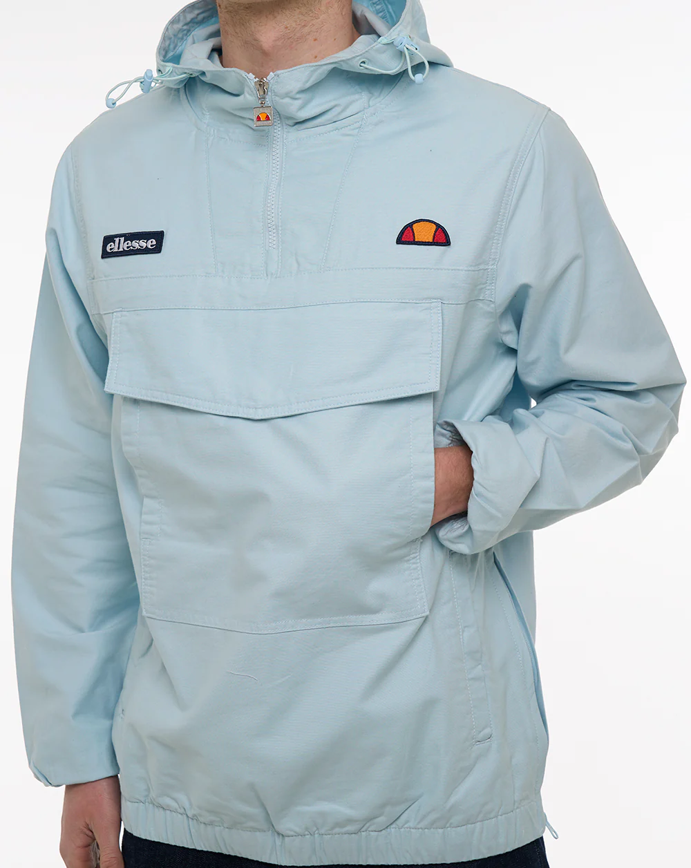 Ellesse Mont Canvas Overhead Jacket Light Blue - Image 4