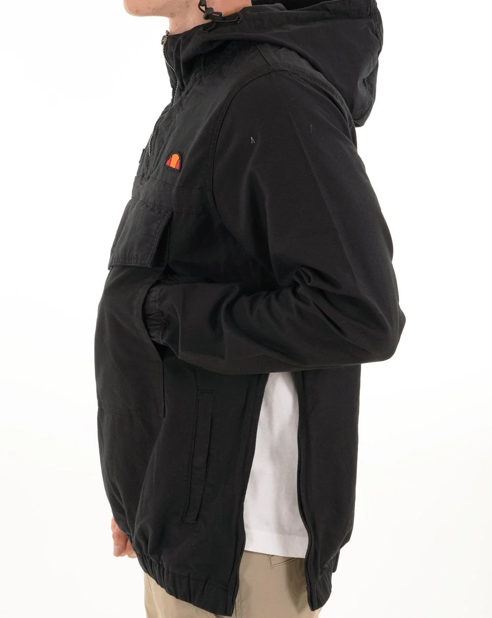 Ellesse Mont Canvas Overhead Jacket Black - Image 5