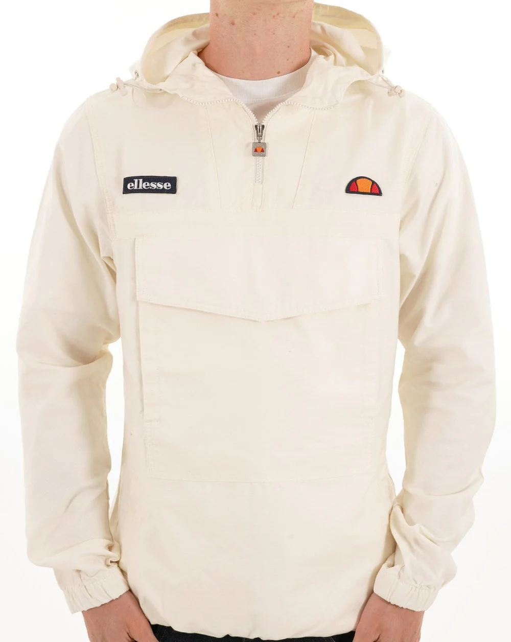 Ellesse Mont Canvas Overhead Jacket Off White - Image 2