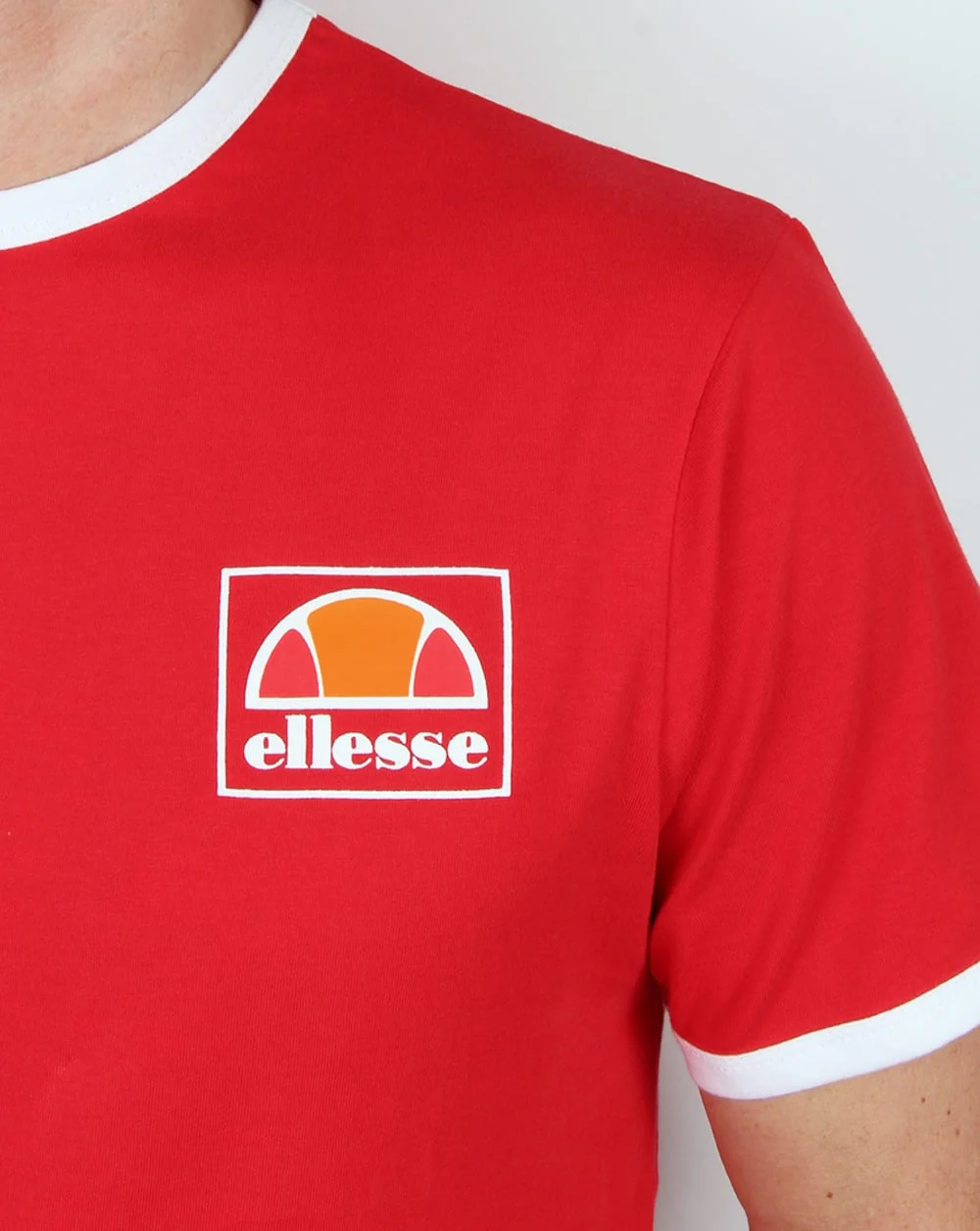 Ellesse Montefello Ringer T Shirt Red - Image 2