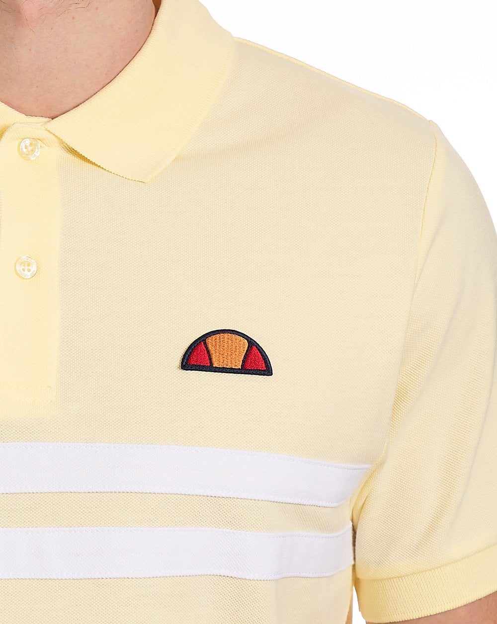 Ellesse Rimini Polo Shirt Light Yellow / White - Image 3