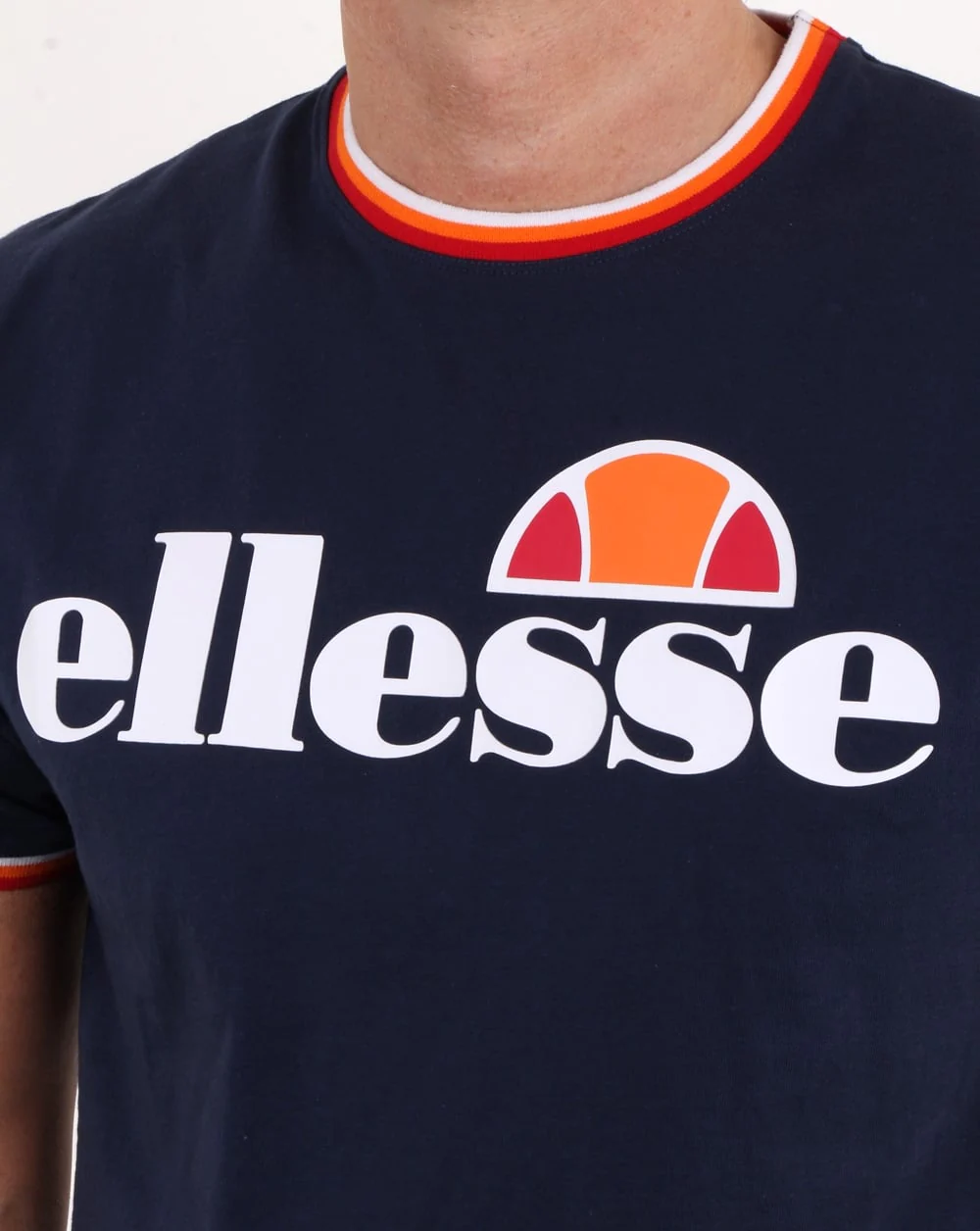 Ellesse Multi Ringer T Shirt Navy - Image 2