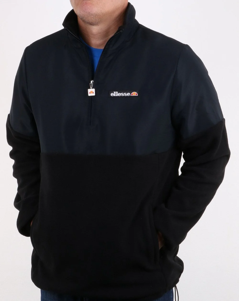 Ellesse Orte Quarter Zip twin fabric Black - Image 3