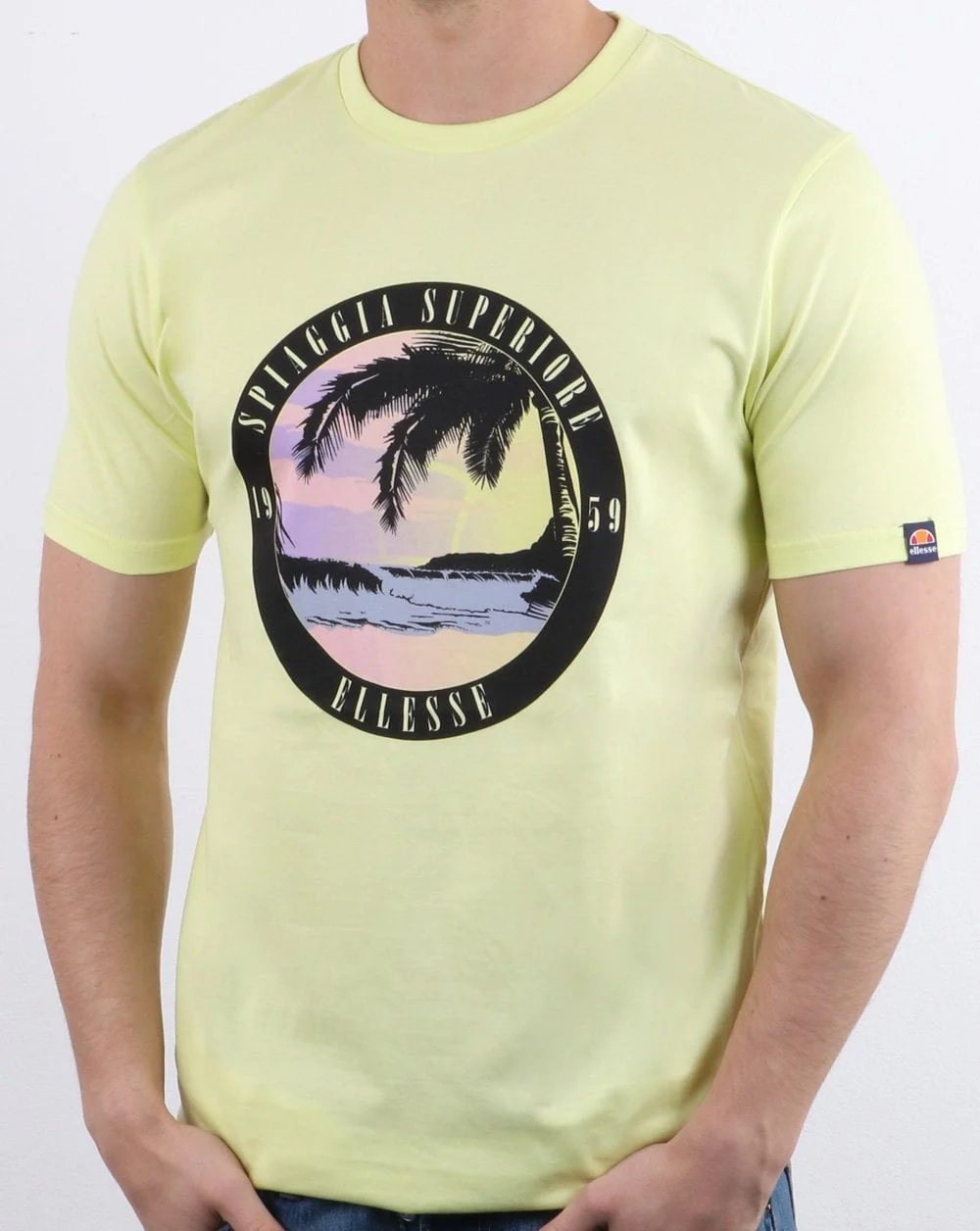 Ellesse Palm T Shirt Light Yellow