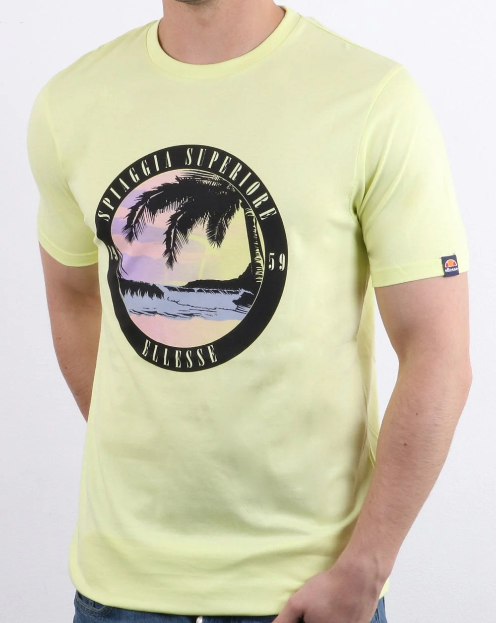 Ellesse Palm T Shirt Light Yellow - Image 2