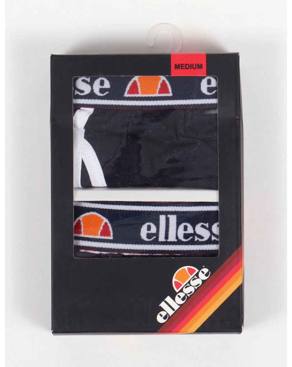 Ellesse Piota Boxer Shorts Twin Pack Navy/white - Image 2