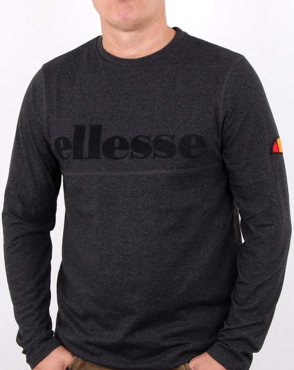 Ellesse Prolio Ls T Shirt Graphite Marl