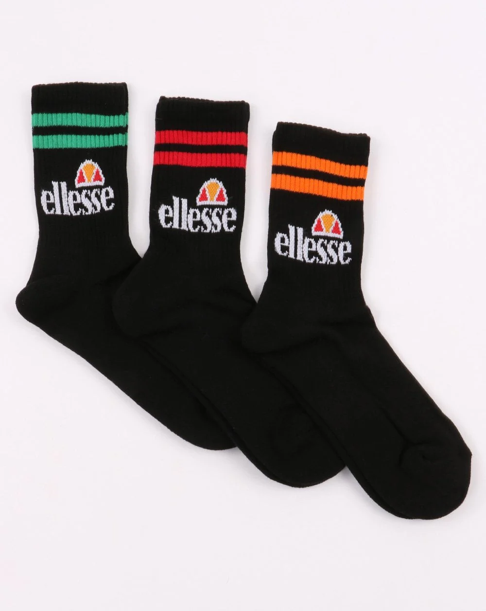 Ellesse Pullo 3 Pack Socks Black/Multi - Image 2