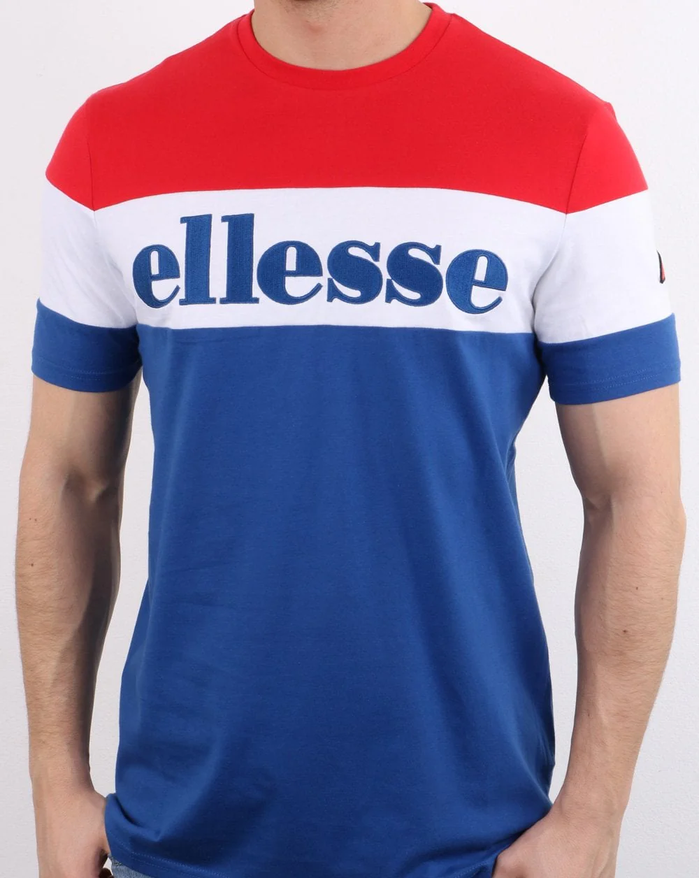 Ellesse Punto T Shirt Navy/White/Red