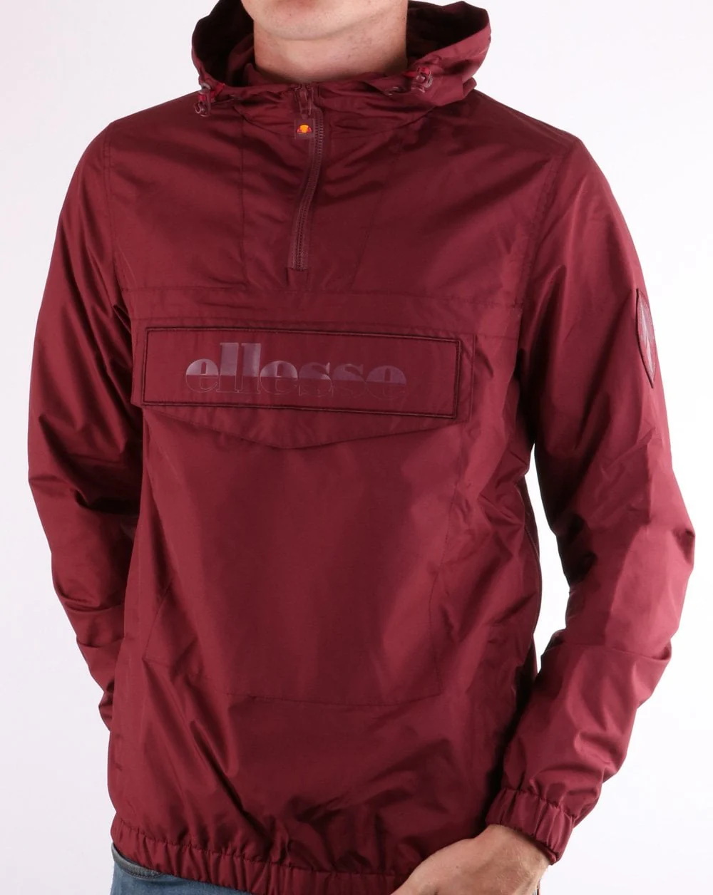Ellesse Quarter Zip Jacket Burgundy - Image 2