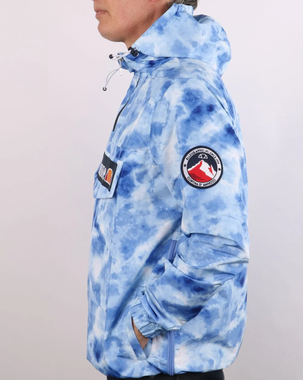 Ellesse Quarter Zip Jacket Tie Dye Blue - Image 5