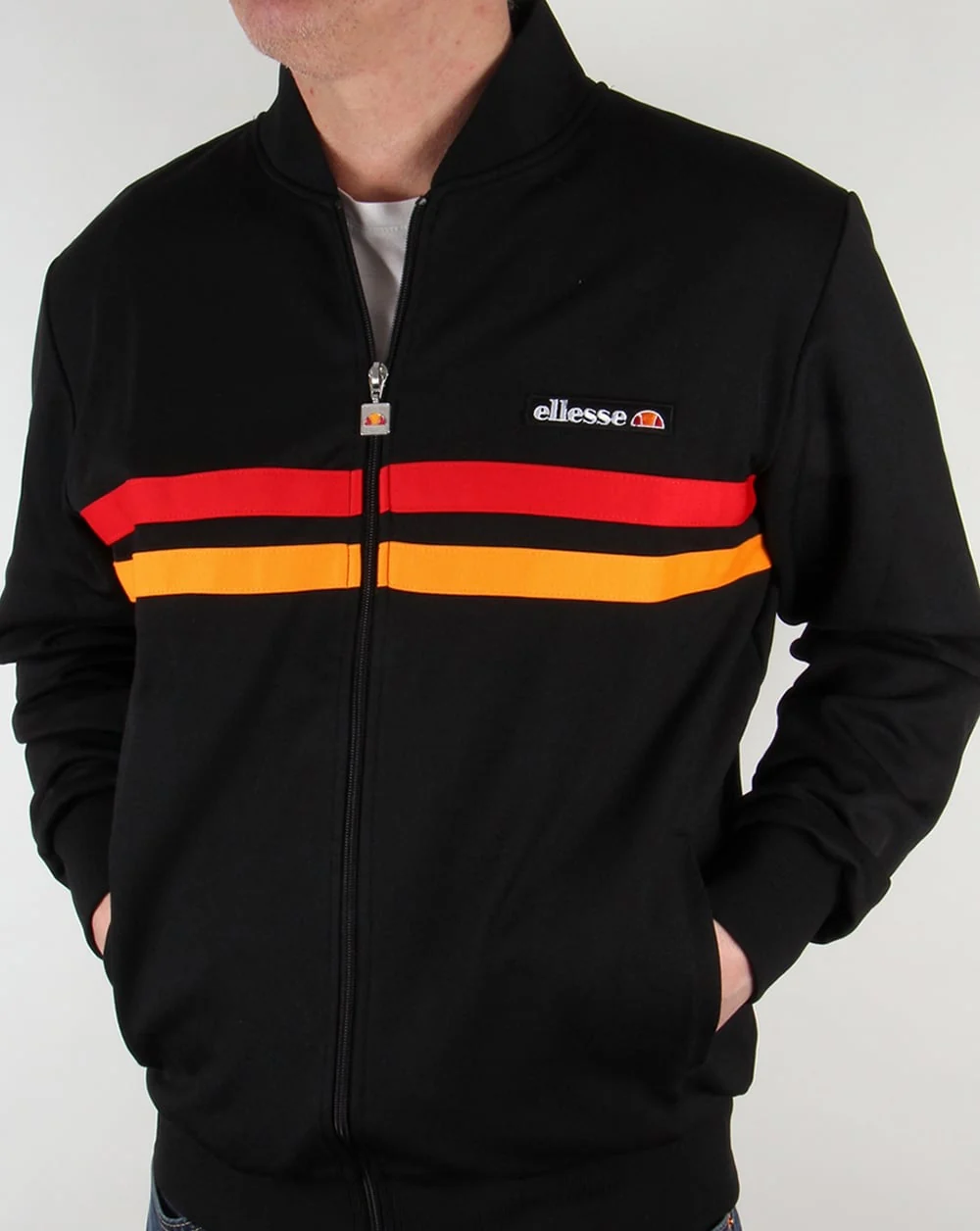 Ellesse Rimini 2 Track Top Black/red/orange - Image 2