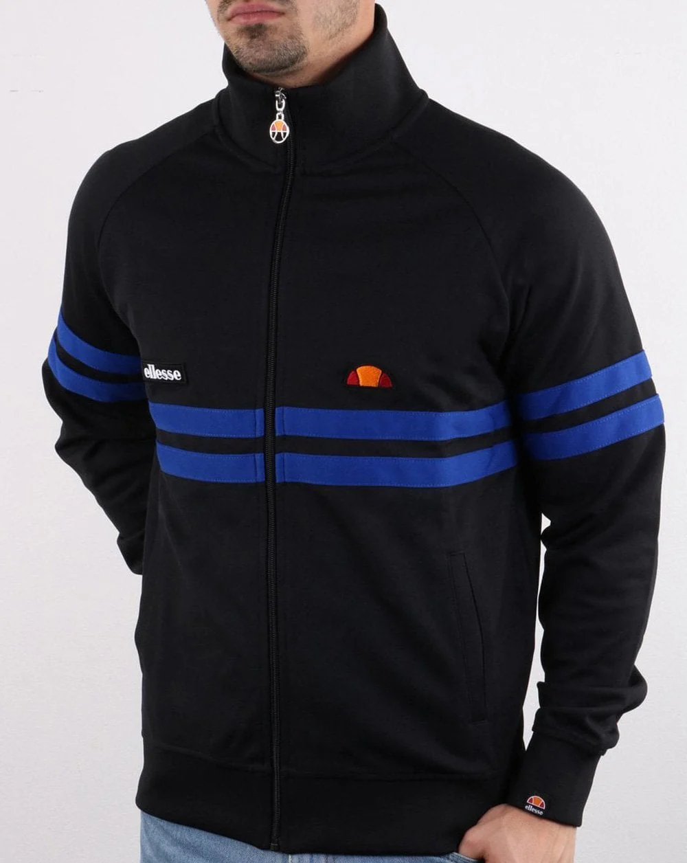 Ellesse Rimini Track Top Black/blue - Image 2