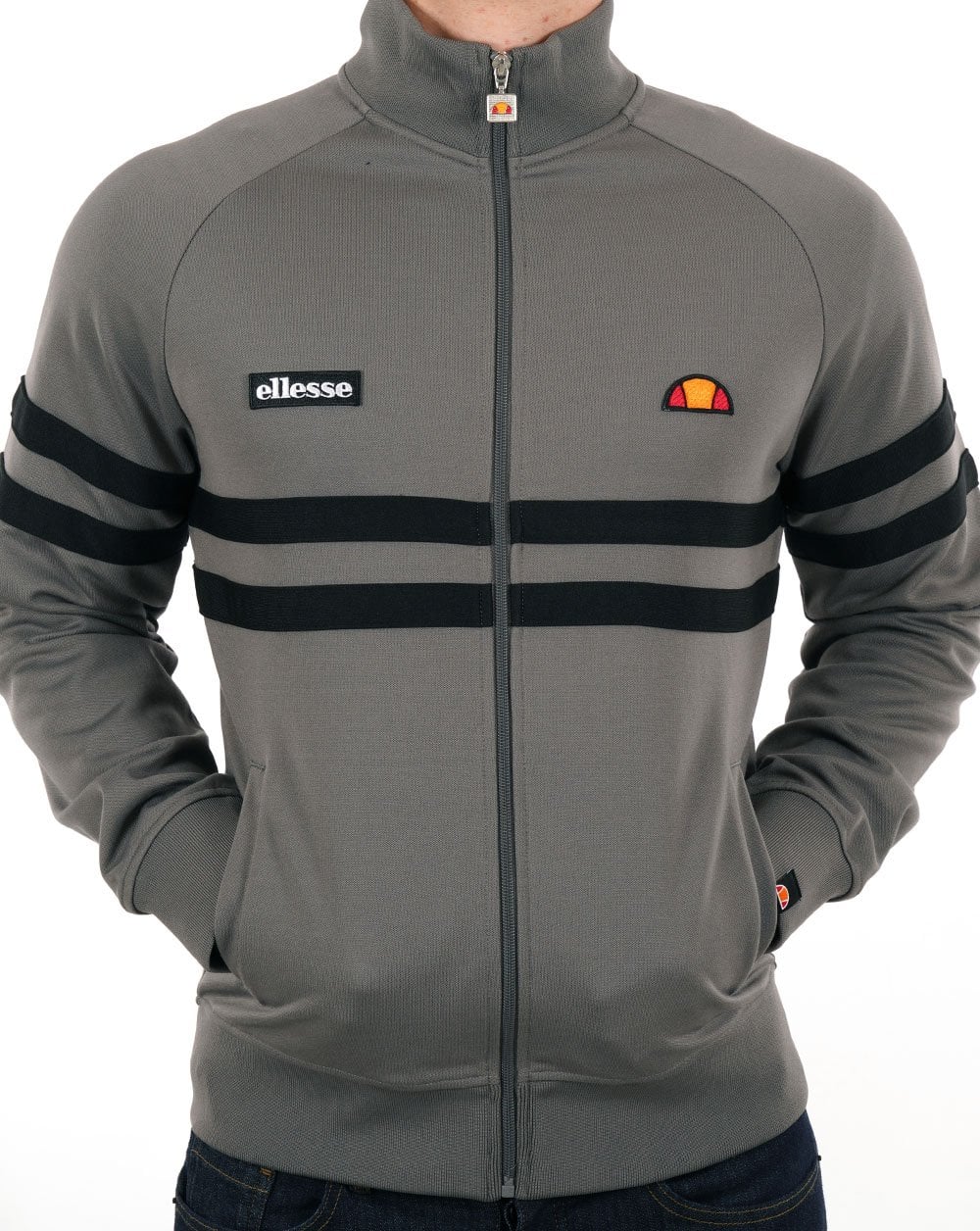 Ellesse Rimini Track Top Grey/Black - Image 3