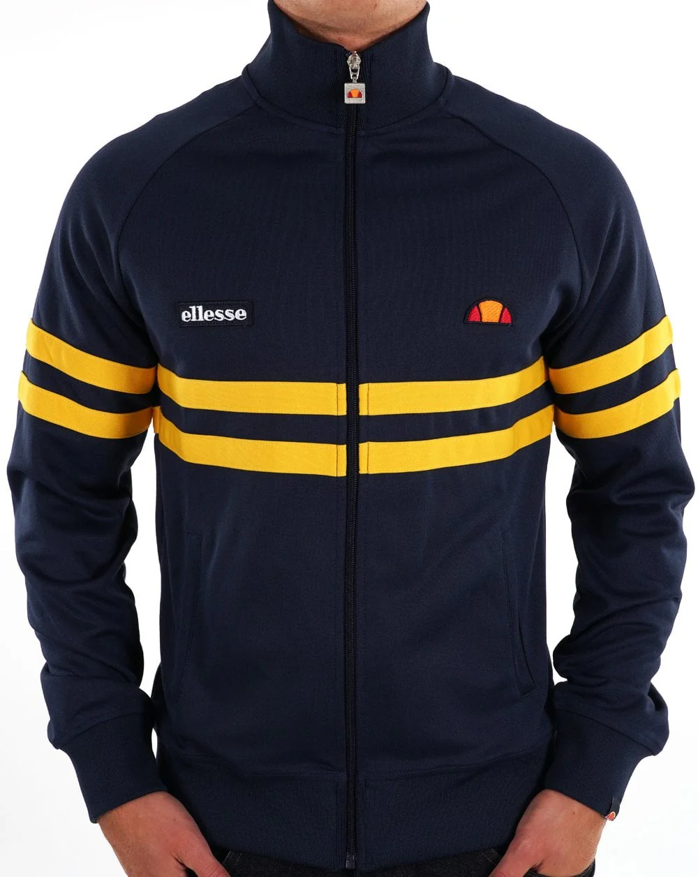 Ellesse Rimini Track Top Navy/Yellow - Image 3