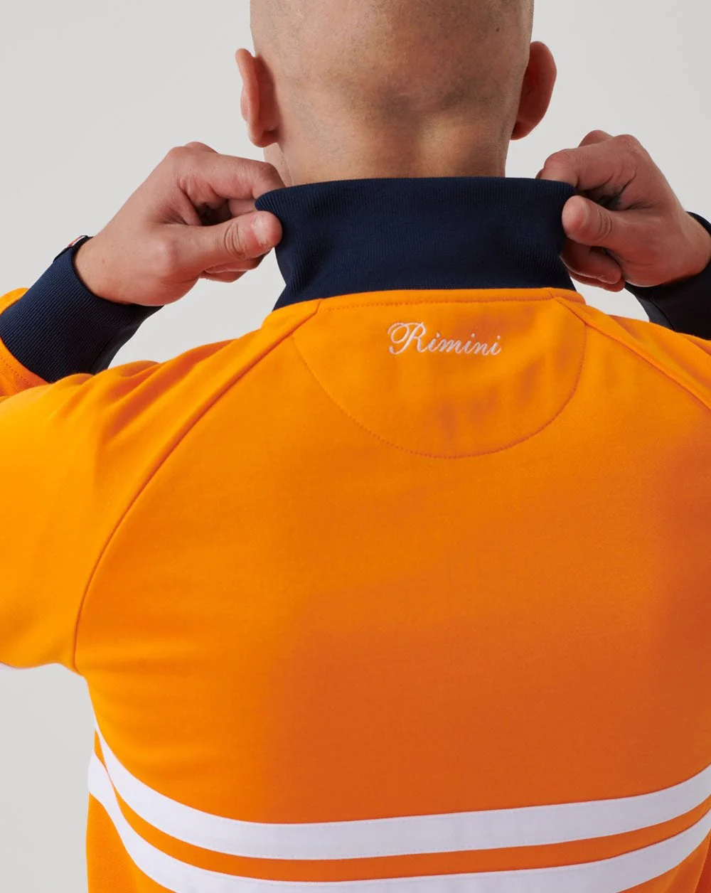 Ellesse Rimini Track Top Orange/Navy - Image 3
