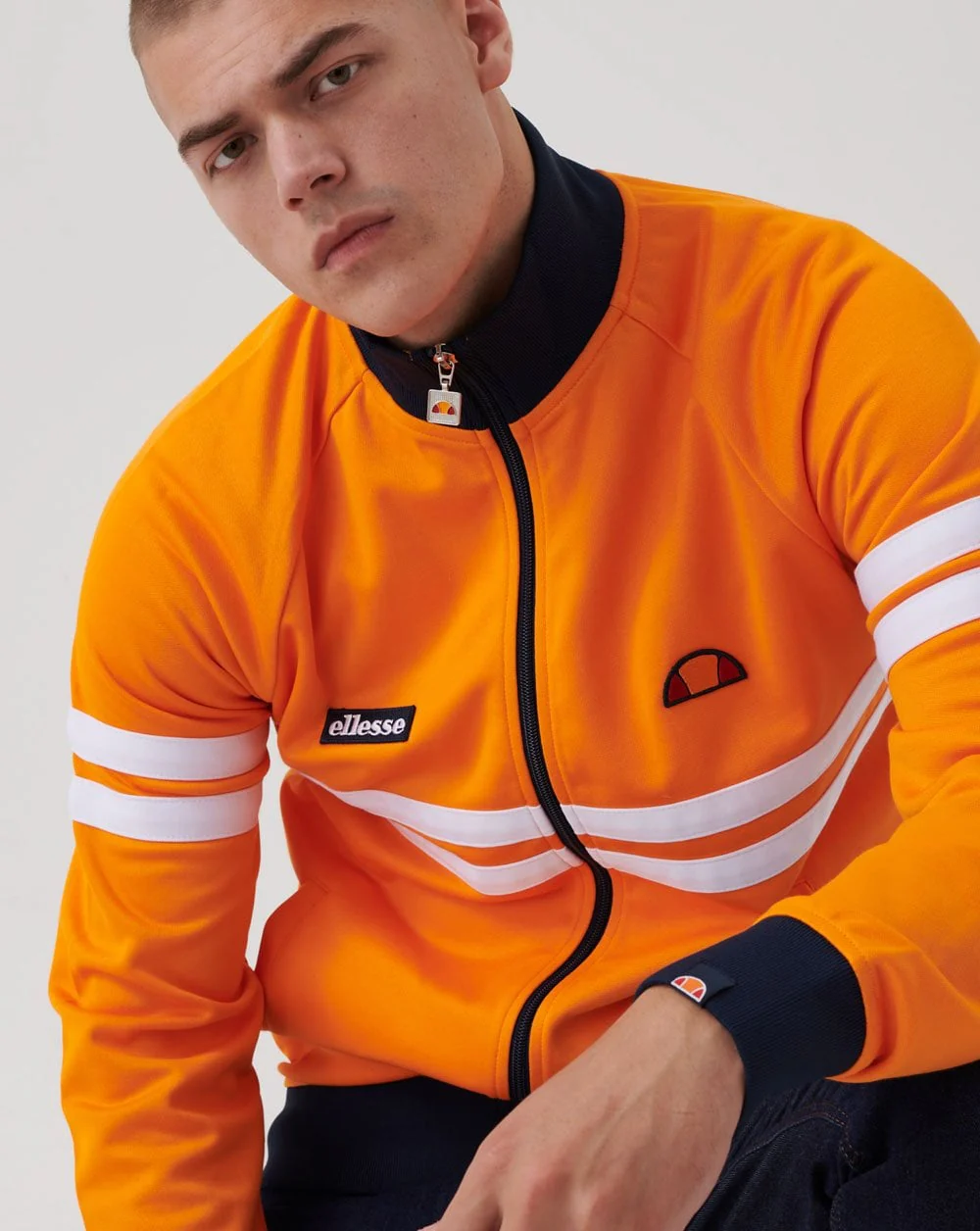 Ellesse Rimini Track Top Orange/Navy - Image 5