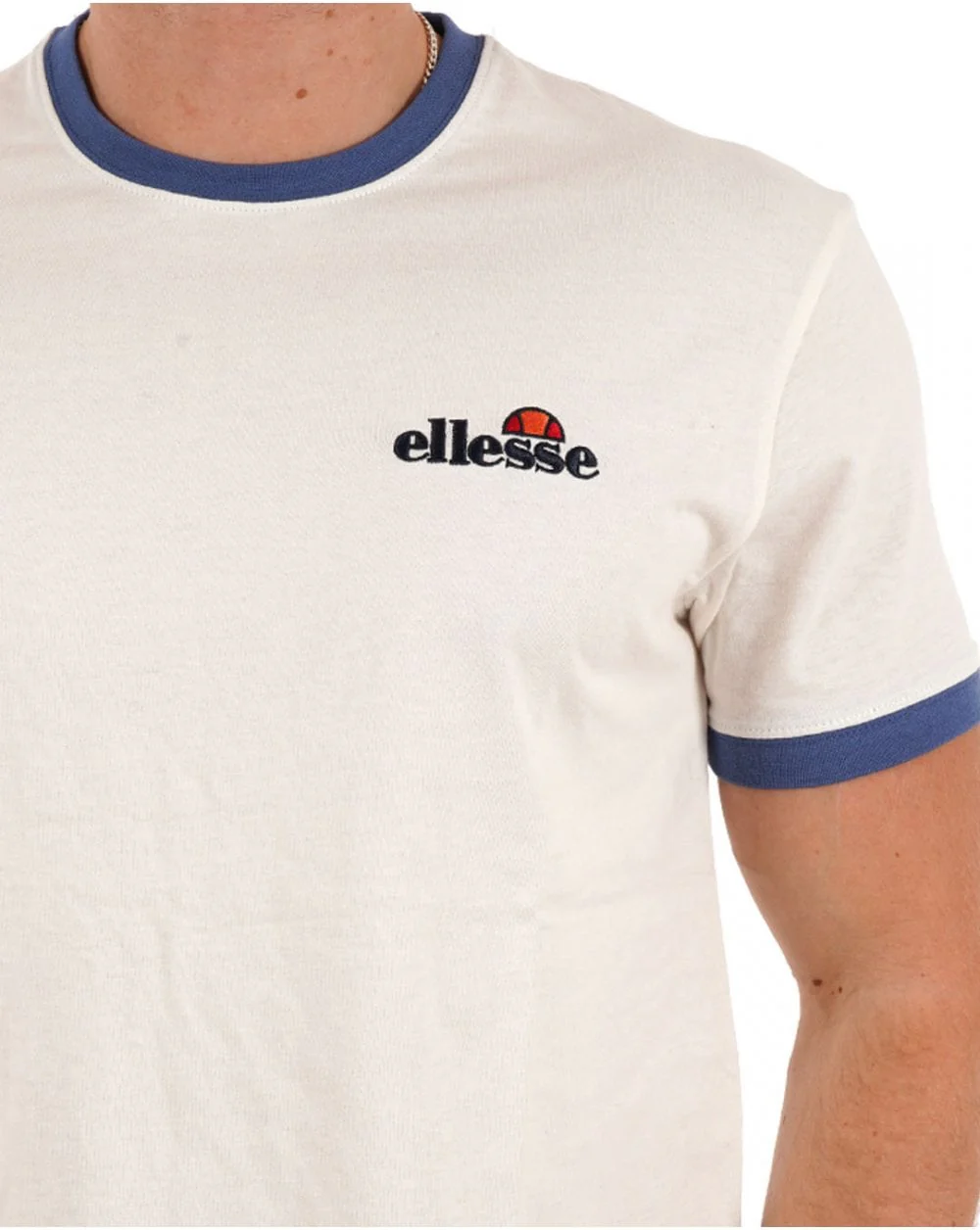 Ellesse Ringer T Shirt Off White - Image 2