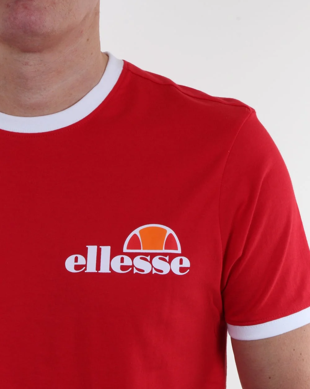 Ellesse Ringer T Shirt True Red - Image 2