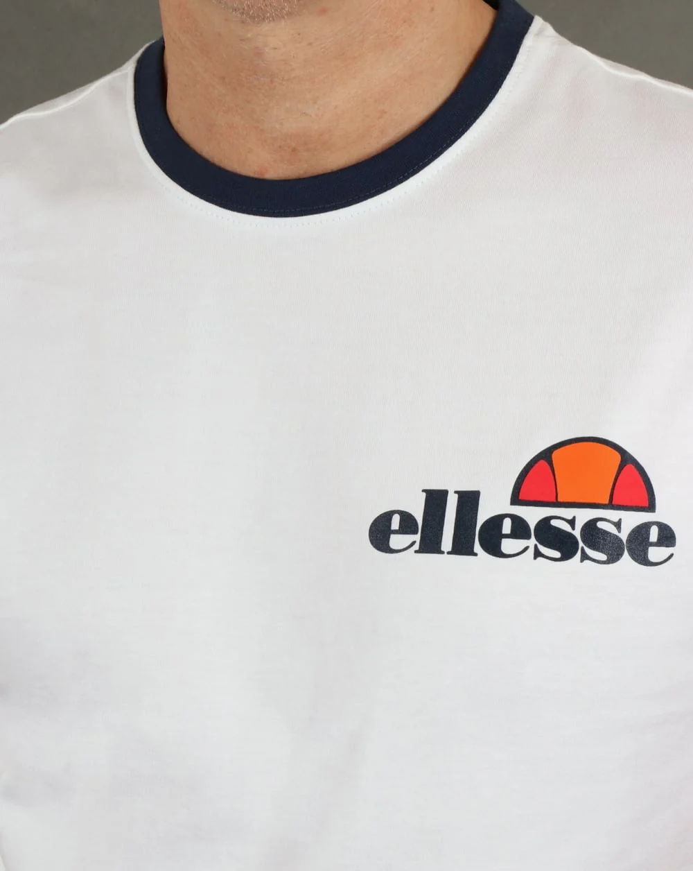Ellesse Ringer T Shirt White - Image 2
