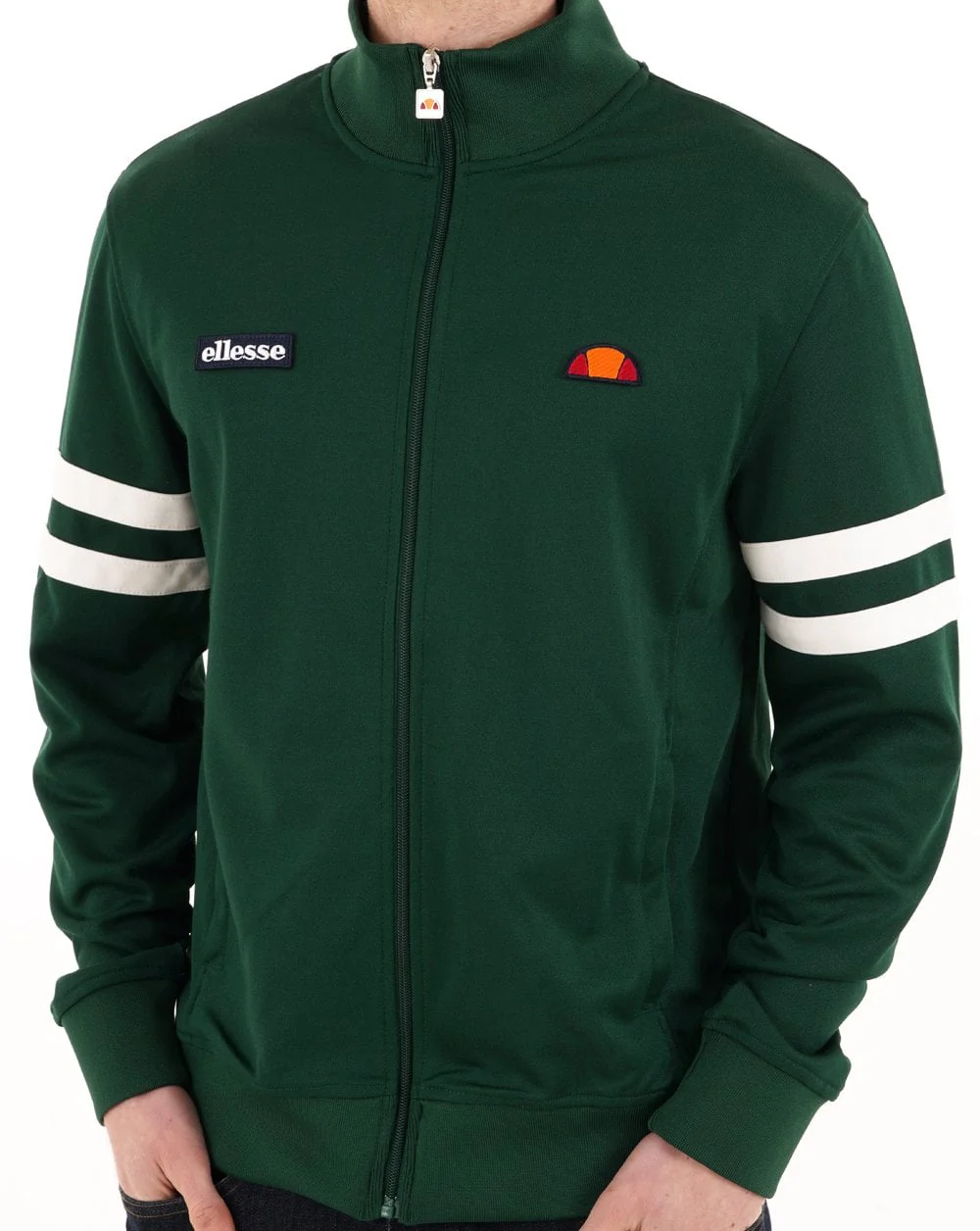 Ellesse Roma Track Top Dark Green/White - Image 2