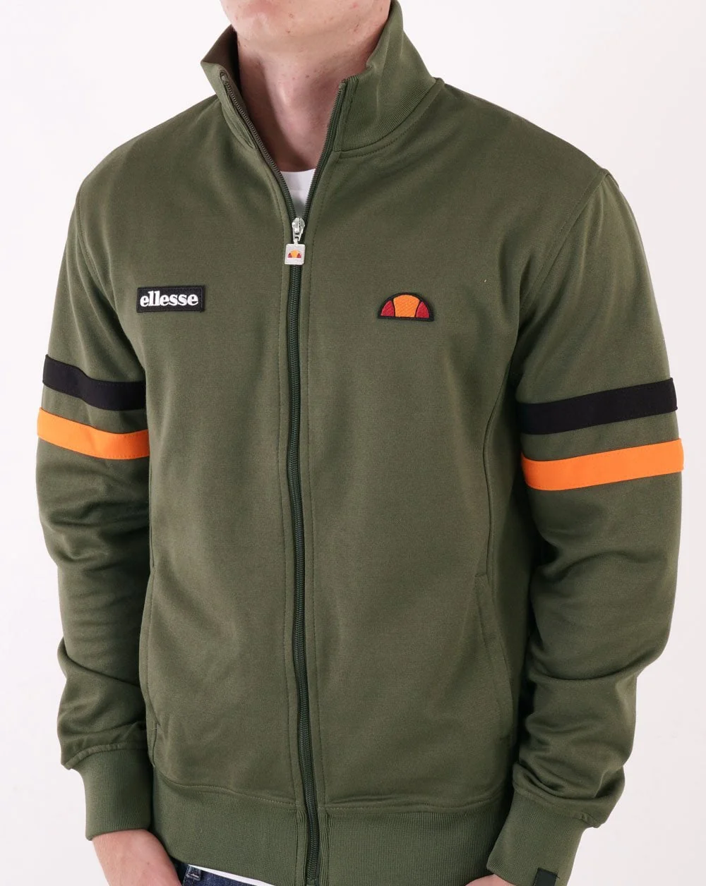 Ellesse Roma Track Top Khaki/Orange/Black - Image 2