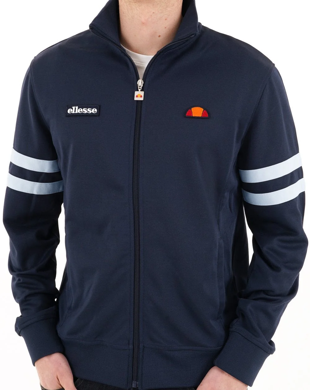 Ellesse Roma Track Top Navy/Light Blue - Image 3