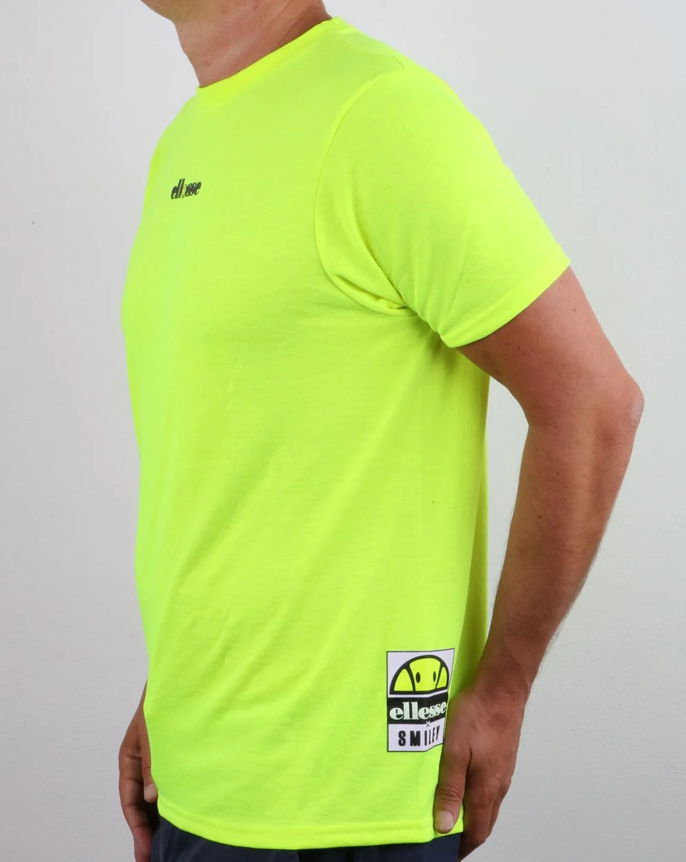 Ellesse Smiley T Shirt Neon Yellow - Image 3