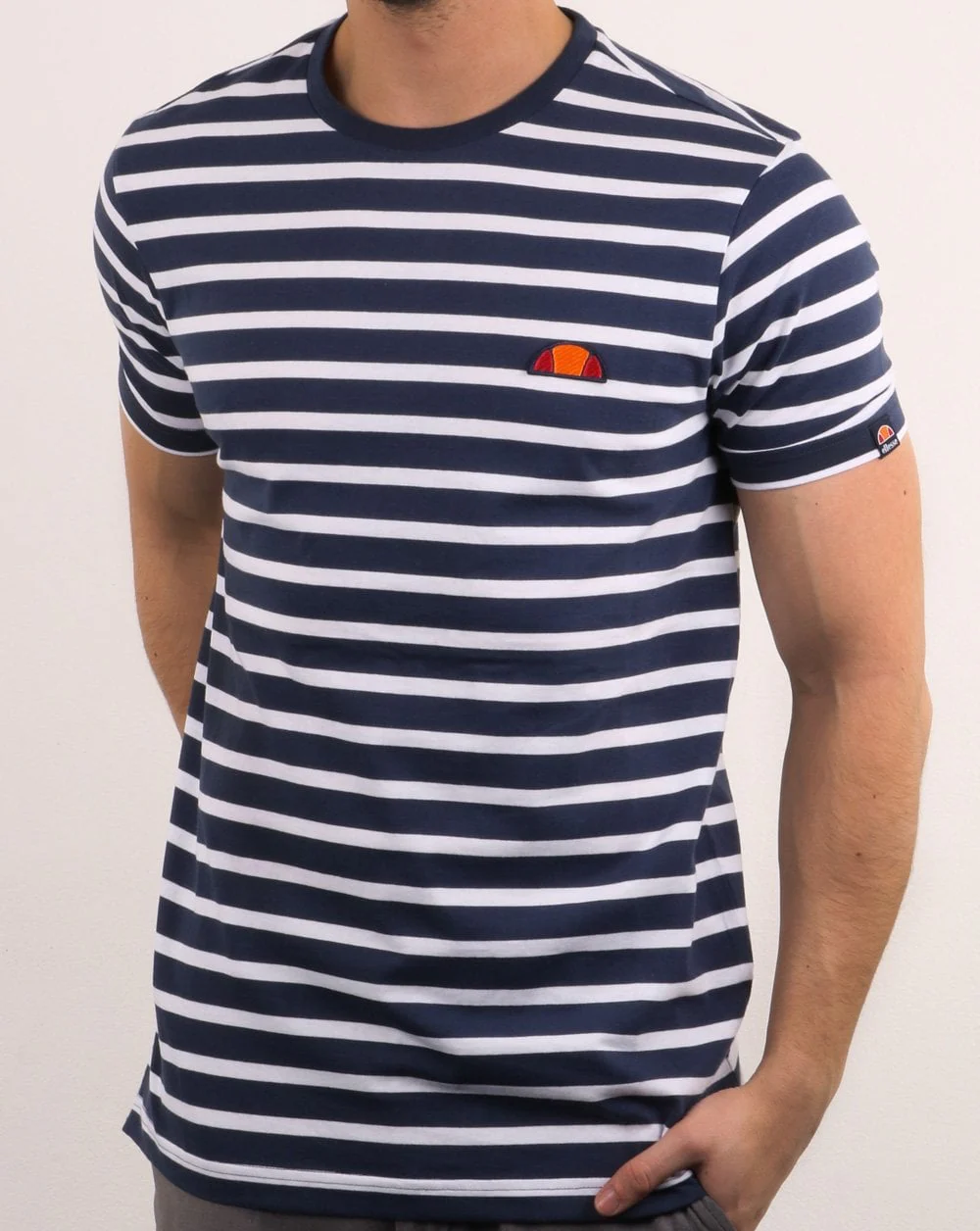 Ellesse Stripe T Shirt Navy - Image 2
