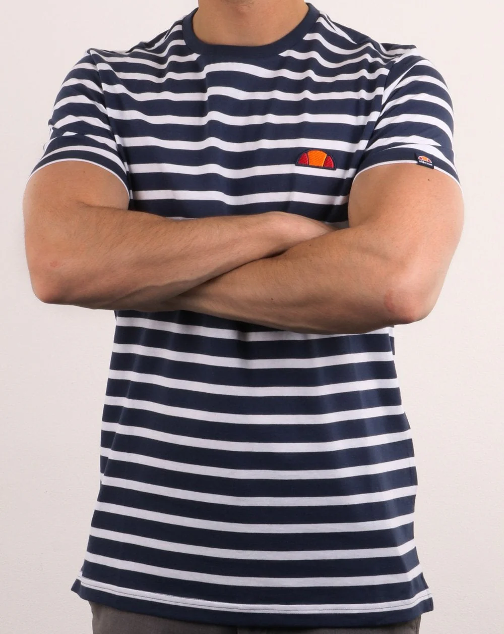 Ellesse Stripe T Shirt Navy - Image 3