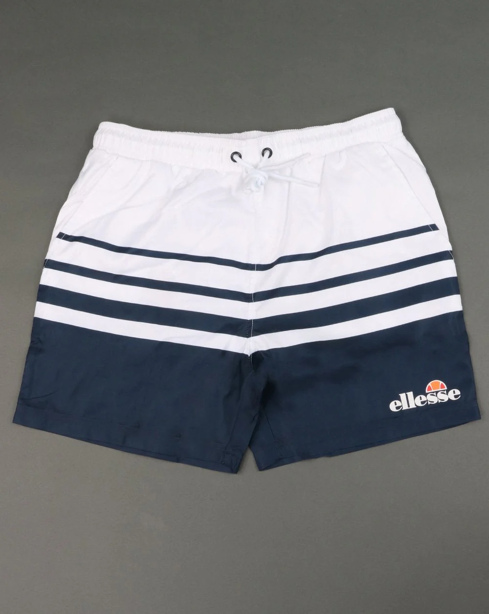 Ellesse Striped Swim Shorts White/Navy