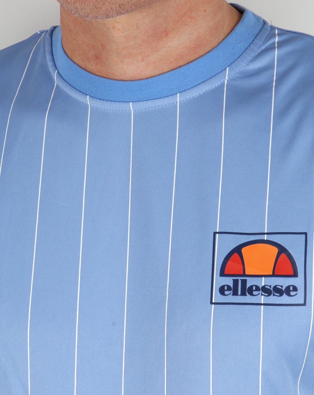 Ellesse Striped T-shirt Sky Blue - Image 2
