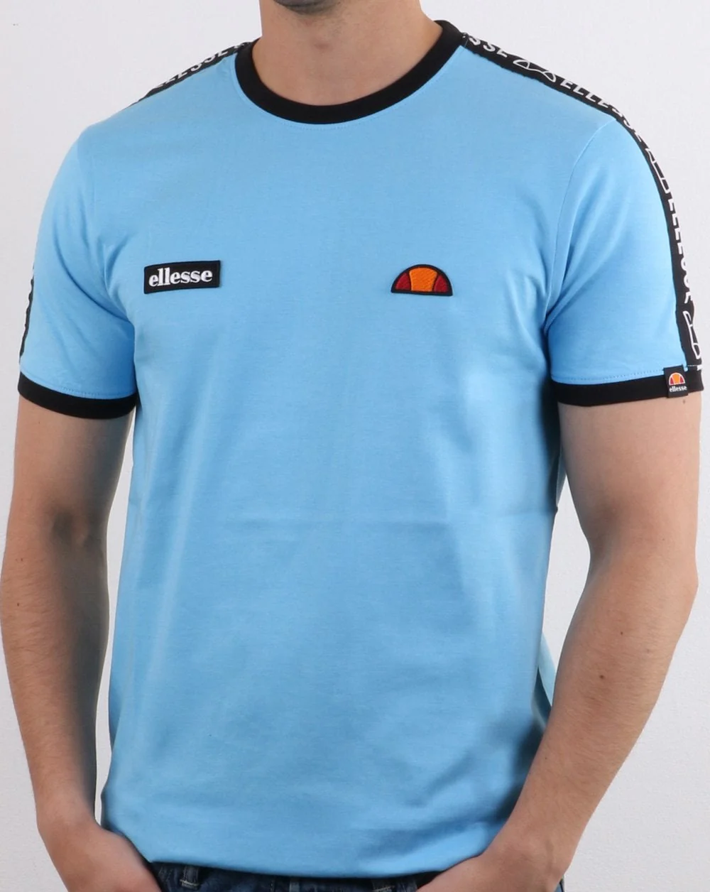 Ellesse Taped T Shirt Sky Blue