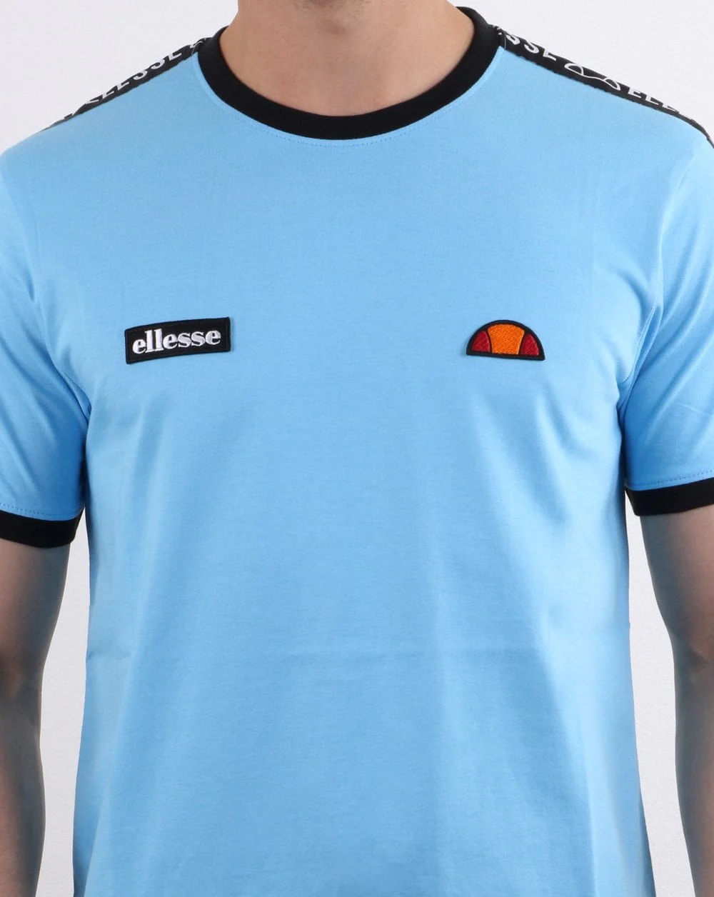 Ellesse Taped T Shirt Sky Blue - Image 4