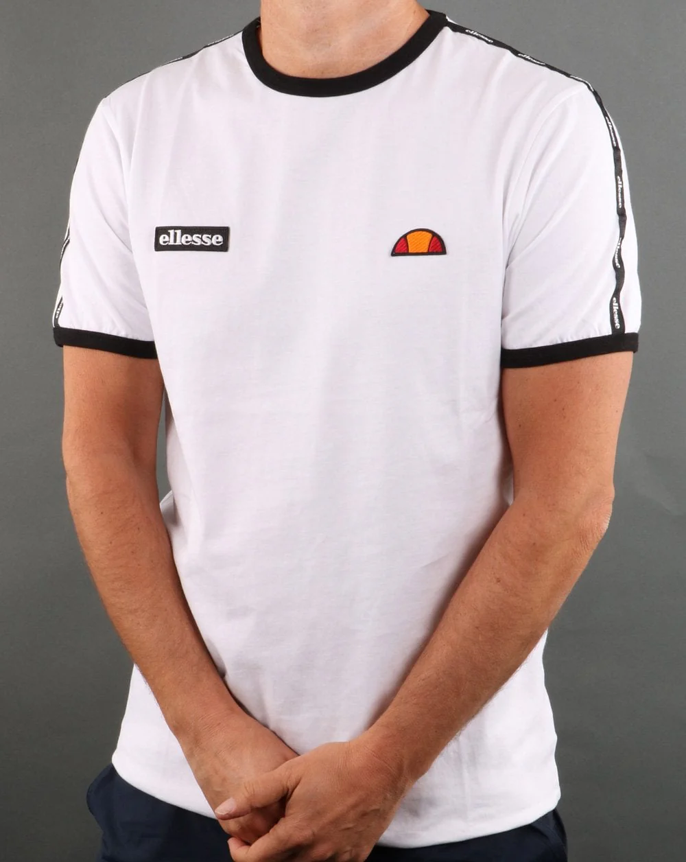 Ellesse Taping T Shirt White - Image 3