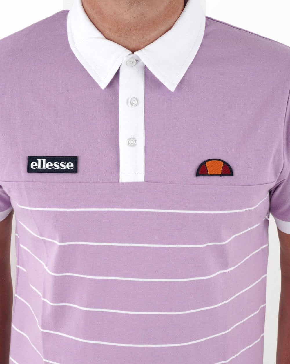 Ellesse Tor Polo Shirt Lilac/White - Image 2