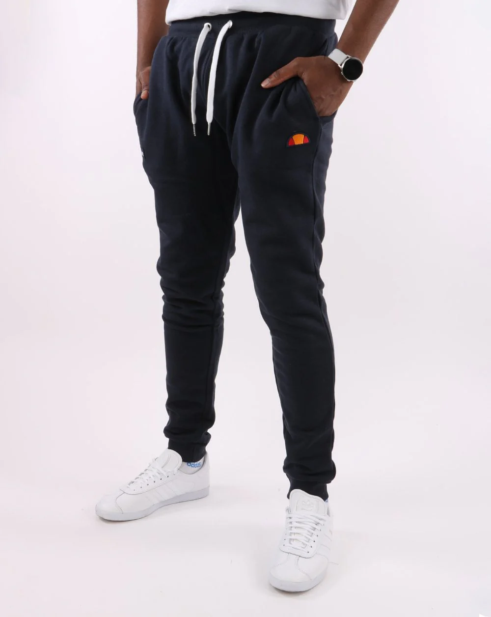 Ellesse Twin Badge Jog Pants Navy - Image 3