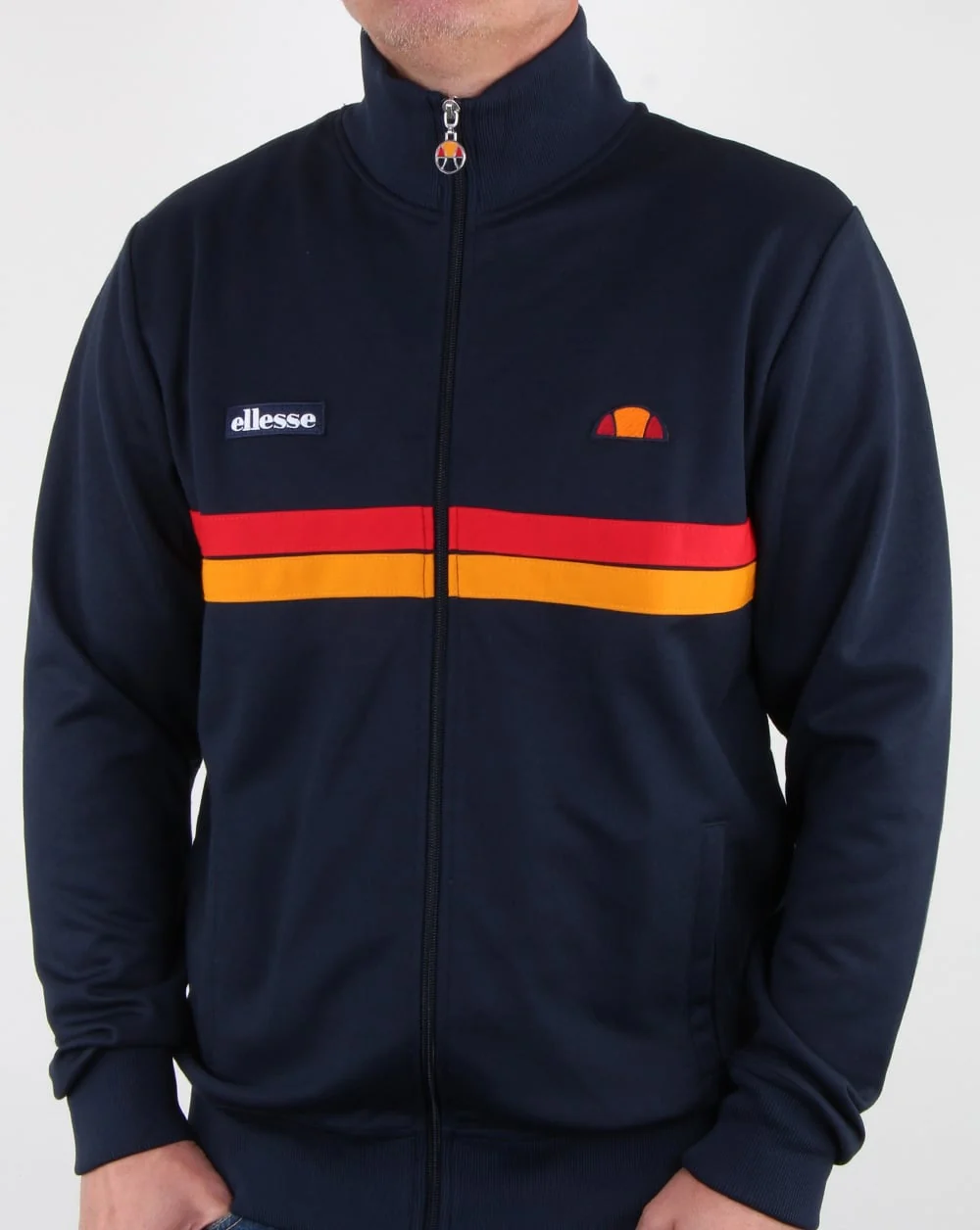 Ellesse Twin Stripe Track Top Navy - Image 2