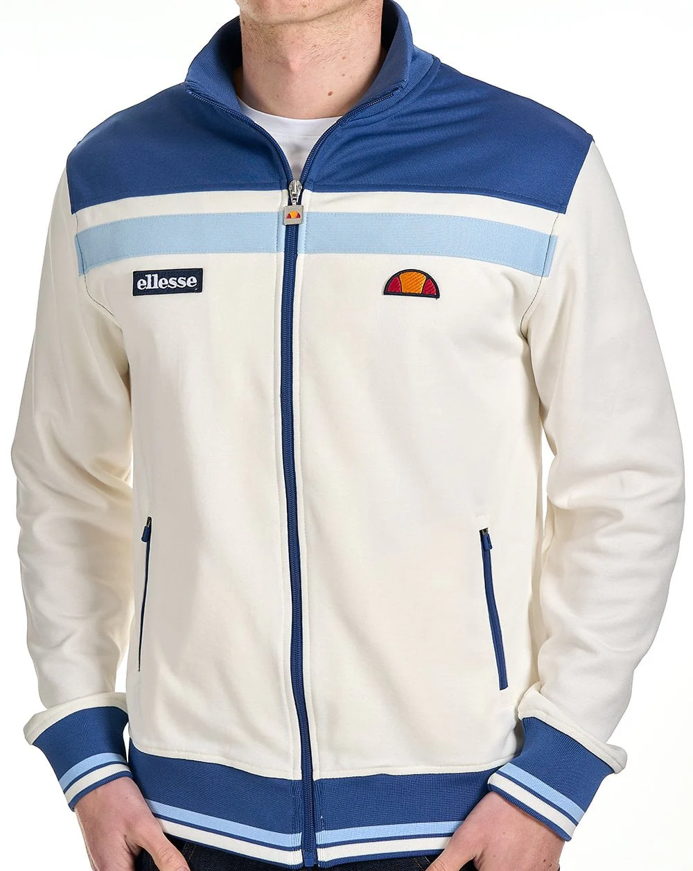 Ellesse Vignola Track Top Off White/Blue - Image 2