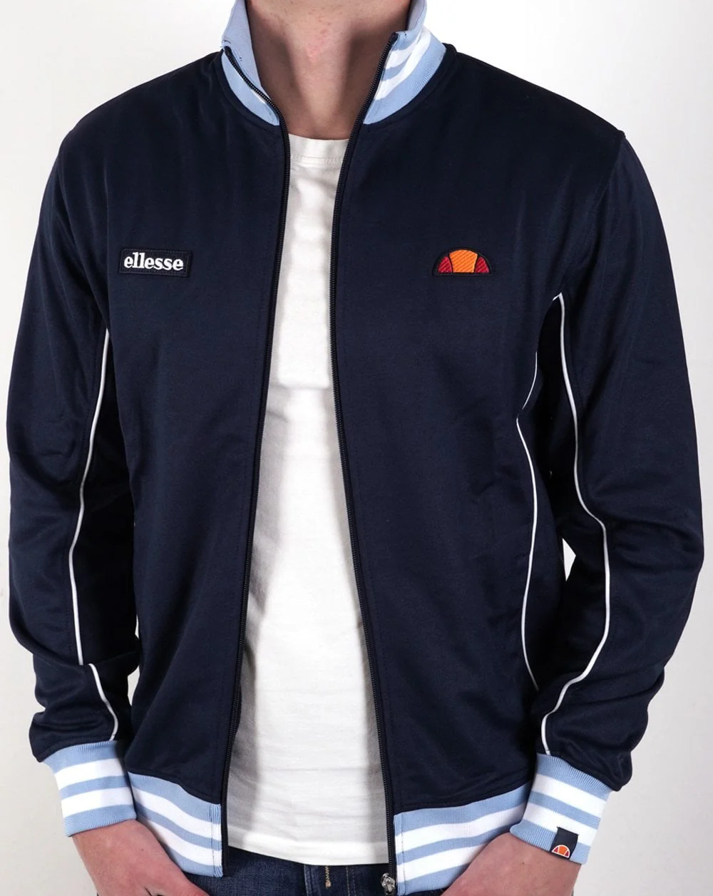 Ellesse Vilas Milan Track Top Navy Sky - Image 3
