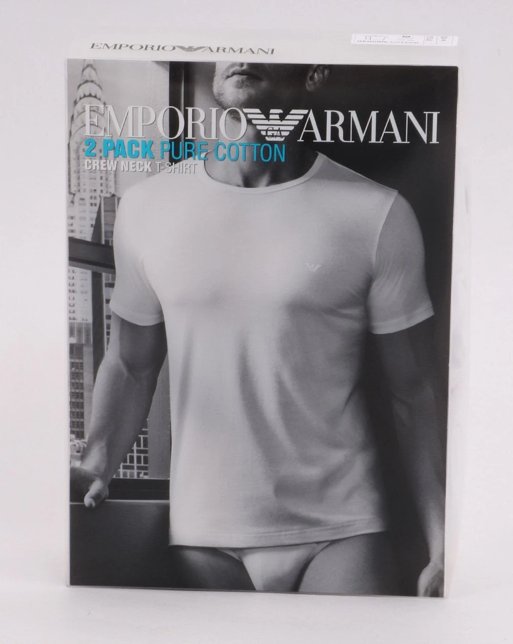 Emporio Armani 2 Pack Loungewear T Shirts in White - Image 3