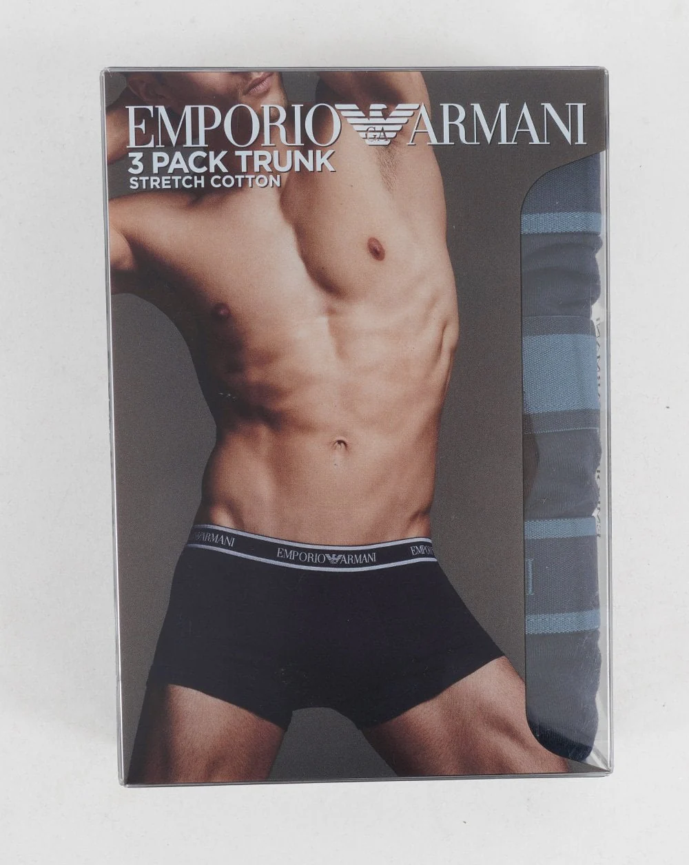 Emporio Armani 3 Pack Boxer Shorts Marine/Blue - Image 2