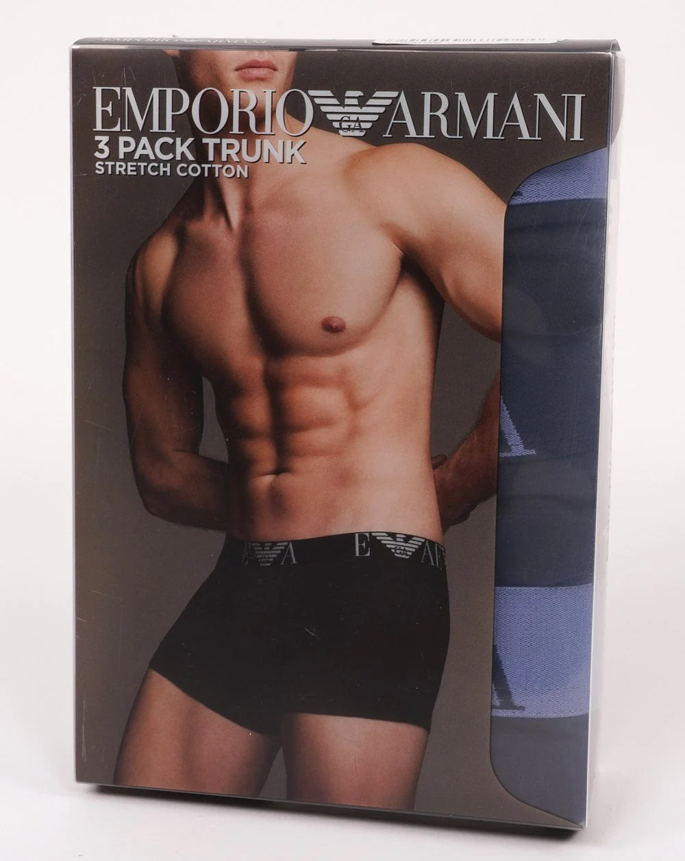 Emporio Armani 3 Pack Boxer Shorts Navy/Blue - Image 2