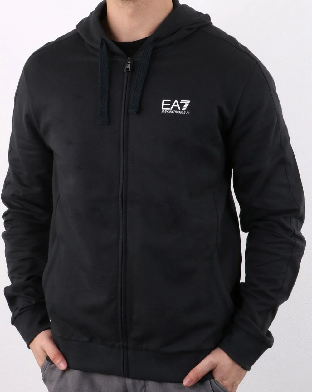 Emporio Armani EA7 Core Logo Hooded Sweat DK Navy - Image 2