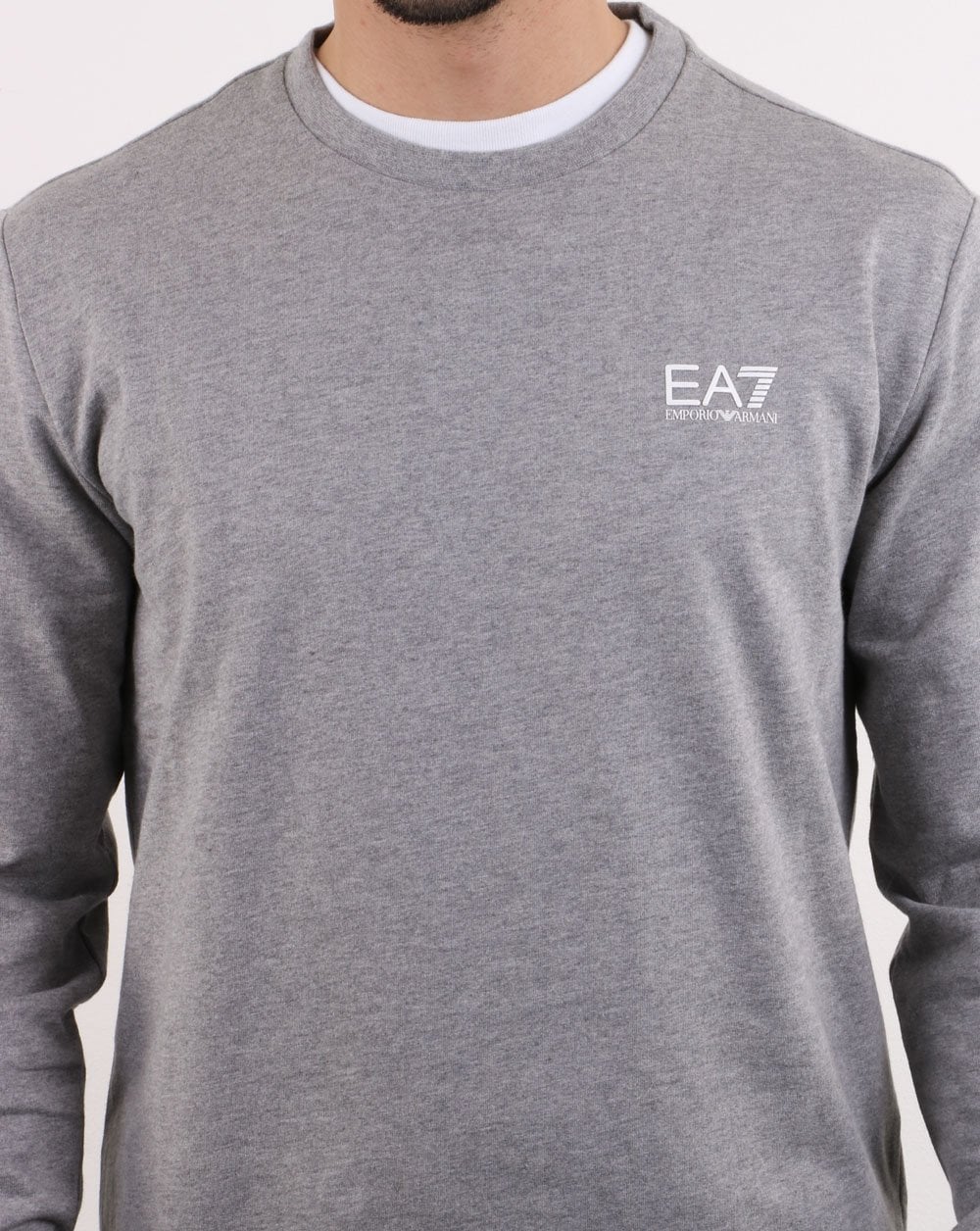 Emporio Armani EA7 Core Logo Sweatshirt Grey - Image 4
