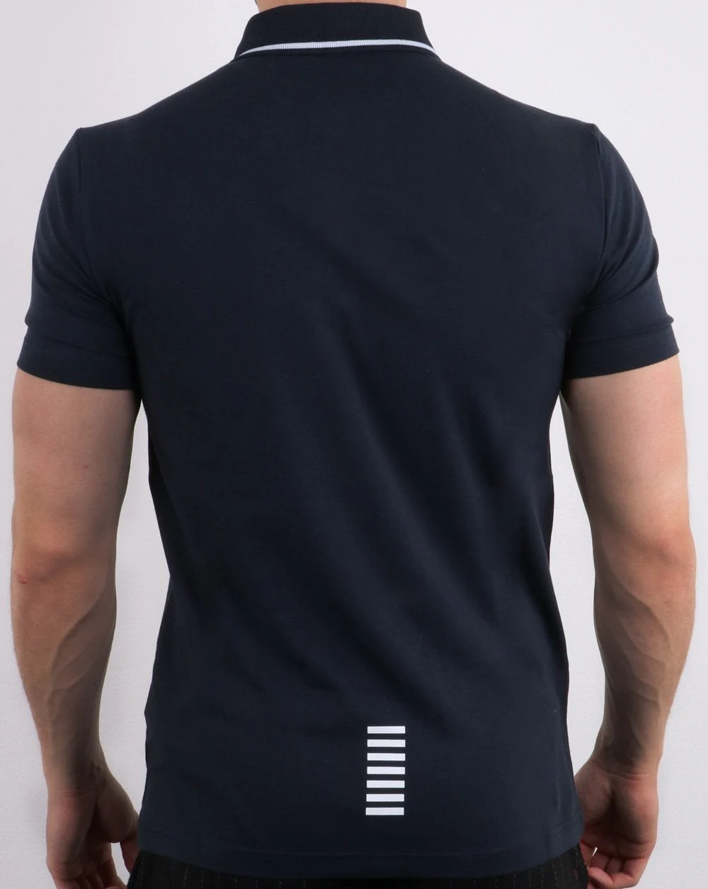 Emporio Armani EA7 Core Logo Tipped Polo Shirt Navy - Image 5