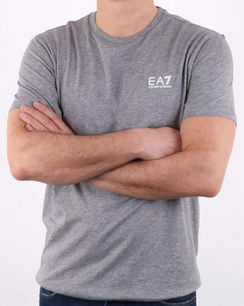 Emporio Armani EA7 Core Tee Light Grey Marl - Image 2